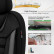 Universal Suede/Leather/Cloth Seat Cover Set 'Iconic' Black/Grey - 11-piece, Thumbnail 5