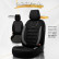 Universal Suede/Leather/Cloth Seat Cover Set 'Iconic' Black/Grey - 11-piece, Thumbnail 7