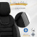 Universal Suede/Leather/Cloth Seat Cover Set 'Iconic' Black/Grey - 11-piece, Thumbnail 8