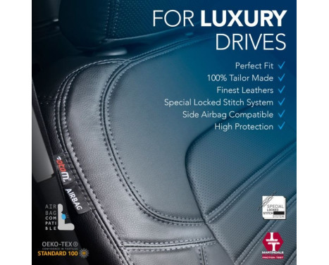 New York Design Artificial Leather Seat Cover Set 2+1 suitable for Mercedes Sprinter 2018- (Standard), Image 5