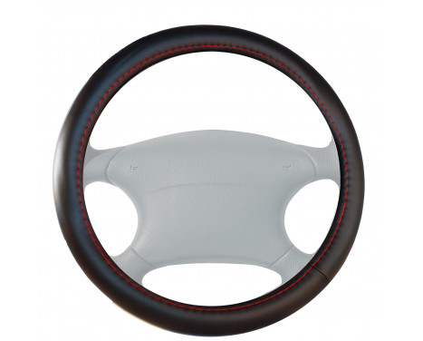 Simoni Racing Steering Wheel Cover Black/Red Artificial Leather