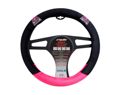 Simoni Racing Steering Wheel Cover Pussycat - 37-39cm - Black/Pink