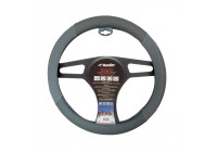 Simoni Racing Steering Wheel Cover Shammy Gray Faux Leather