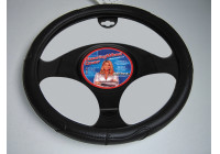 Universal steering wheel cover - 37-39cm - Black PVC Anti-Slip