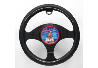 Universal steering wheel cover - Black / Chrome rim