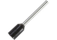 Wire end sleeve for cable size: 0.5 mm² with black insulation