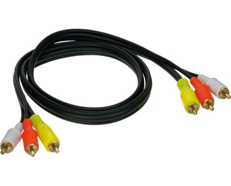 A/V Cable 1 mtr. 3 plugs red - white - yellow