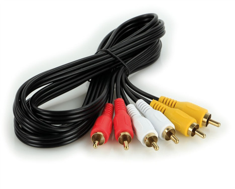 A/V Cable 2 mtr. 3 plugs red - white - yellow