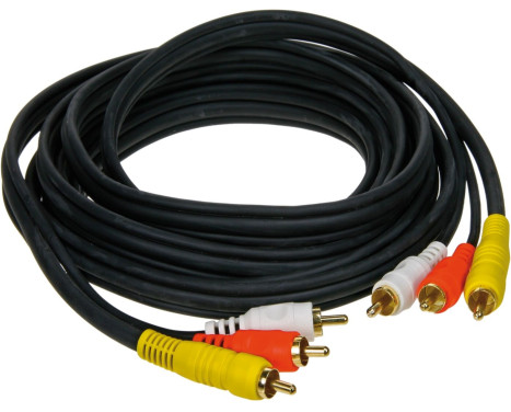A/V Cable 3 mtr. 3 plugs red - white - yellow