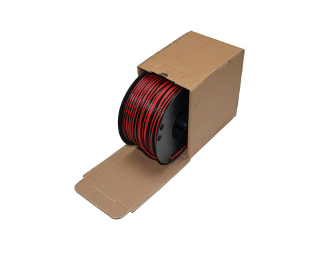 Speaker cable 2 x 0.75 mm black/red 100m reel
