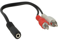 Stereo jack (F) 3.5mm Stereo to Cinch connector 0.2m (M)