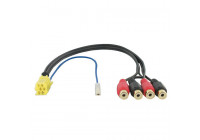 Mini ISO yellow 6 pin room C1 -> 4 x RCA