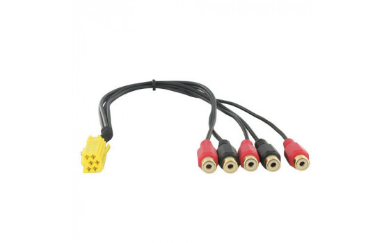 Mini ISO yellow 6 pin room C1 -> 5 x RCA