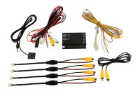 Rear view camera interface with front/side camera switch