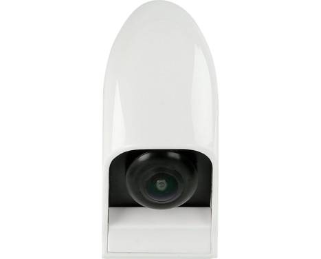 Rear view camera van/camper, teardrop-shaped, white