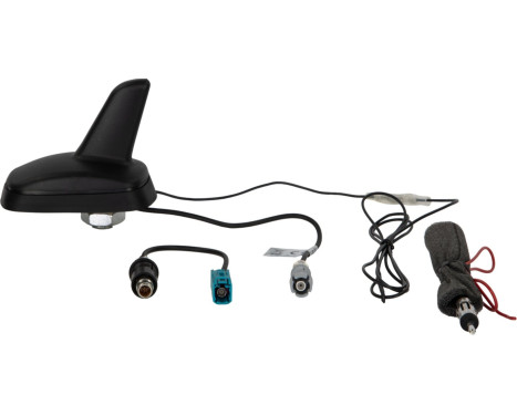 Shark roof antenna AM/FM incl adapters DIN & Fakra (phantom)