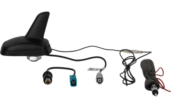 Shark roof antenna AM/FM incl adapters DIN & Fakra (phantom)