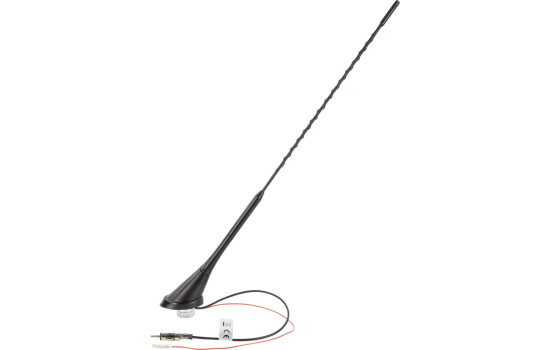 Universal roof antenna 16V AM/FM amplified (active) 52 degree mounting angle