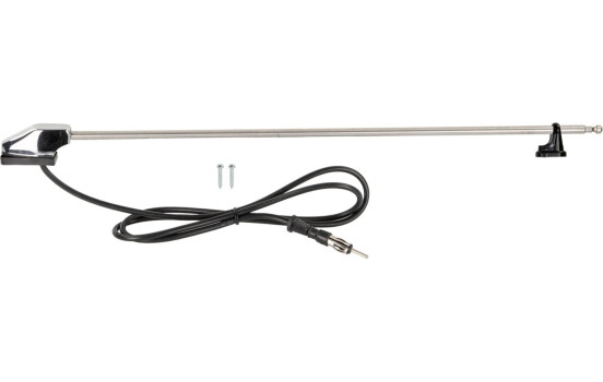 Window style antenna AM/FM chrome 100cm 3-part extendable