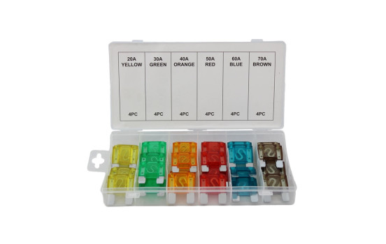 Assortment Maxi fuses 24 pcs