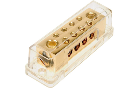 Power distribution block (gold) 2x50 mm² in/ 8x10 mm² out