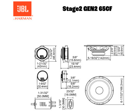 JBL Stage 2 65CF 6.5'' (16cm) Compo Set (without grill), Image 4
