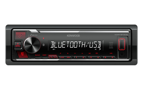 Kenwood KMM-BT209 Car Radio - USB/BT Red