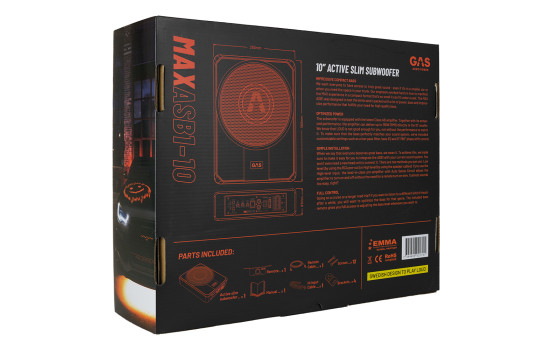 GAS 10 inch 'Under-Seat' Subwoofer active 300 Watt, Image 11