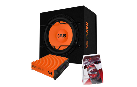 GAS MAD Subwoofer set MAD B1-112 + MAD A1-500.1D + WK-20