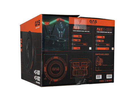 GAS MAX Level 1 Subwoofer 10" 2x2 Ohm, Image 2