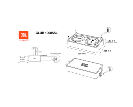 JBL Club 1000SSL 10'' Boombox with Passive & Active Subwoofer, Image 10