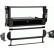 1-DIN radio panel with storage compartment Chrysler/Dodge/Jeep black