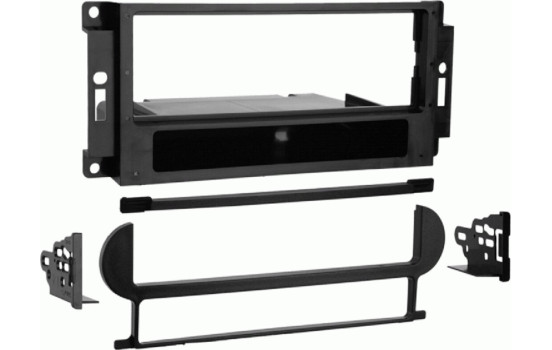 1-DIN radio panel with storage compartment Chrysler/Dodge/Jeep black
