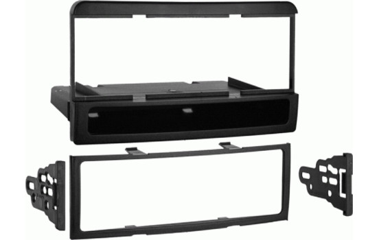 1-DIN radio panel with storage compartment Ford