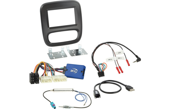 2-DIN kit Fiat/Nissan/Opel/Renault manual climate control
