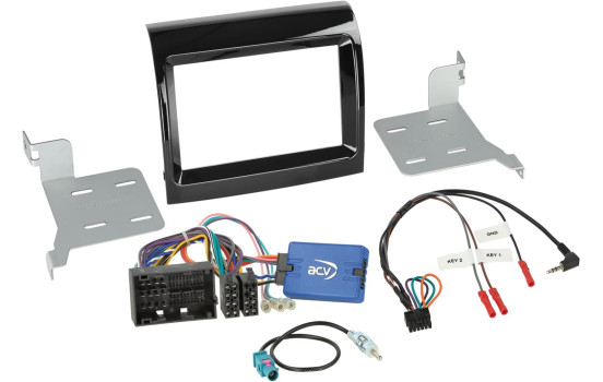 2-DIN Kit Flush-mounted KIT Fiat Ducato/ Citroën Jumper/ Peugeot Boxer(250*) Facelift 2016-> Piano lacquer Z