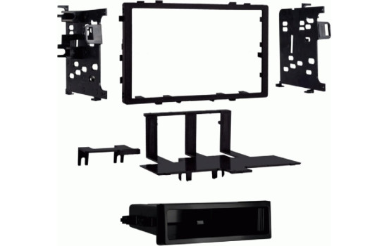 2-DIN Panel with compartment Acura/Honda/Isuzu black (METRA)