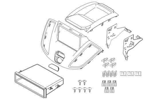 2-DIN Panel with compartment Ford Transit 2014-2019, Image 2