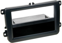 2-DIN Panel with storage compartment (Pro) Seat - Skoda - Volkswagen - Color: Black