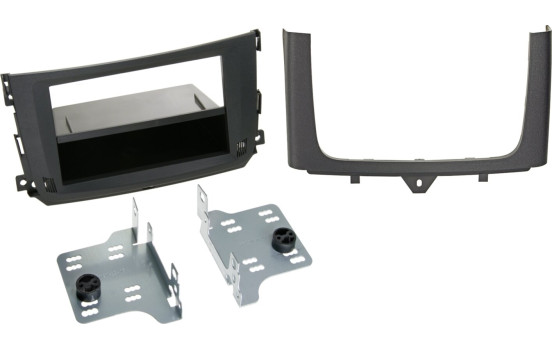 2-DIN Panel with storage compartment Smart Fortwo OEM navigation Black