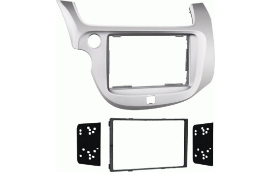 2-DIN Radio Panel Honda Fit/Jazz (GE) 2008-2015 Silver (METRA)