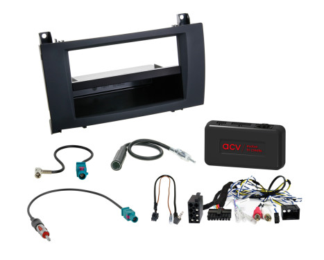 2-DIN set with compartment Mercedes vehicles LFB/analog/antenna
