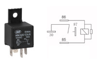 Miniature relay with isolation bracket 1A wiring standard coll with resistor 12V, 40A