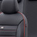 otoM Fuller Seat cover set 'Premium' - Black + Red edge - 11-piece, Thumbnail 4