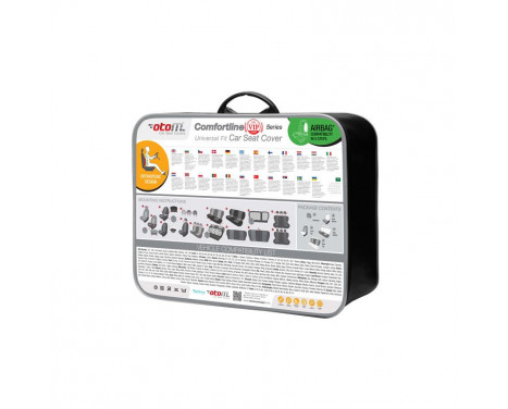 otoM Leather / Velor Seat cover set 'Comfortline VIP' - Black - 11-piece, Image 7