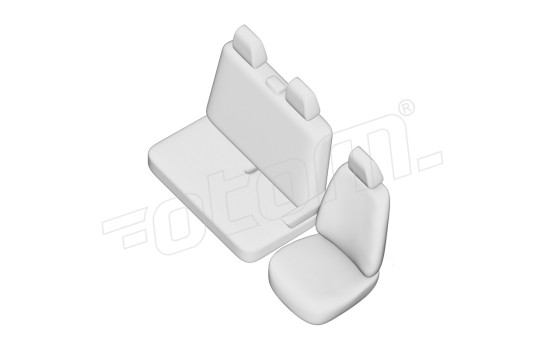 otoM Original Design Fabric Seat Cover Set 2+1 suitable for Renault Master IV 2024, Image 7