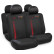 Red Bull Oracle 6-piece seat cover set Pro Black/Red