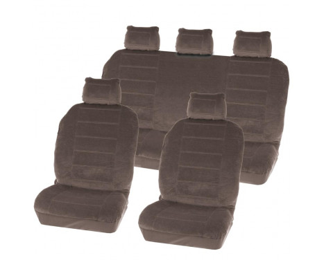 Seat cover set 9-piece 'Washington' gray