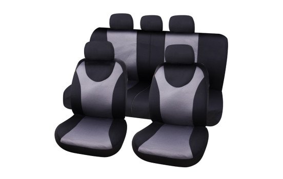 Seat cover set London 9-piece black / gray, Image 2