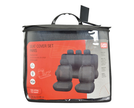 Seat cover set Paris 9-piece black, Image 3